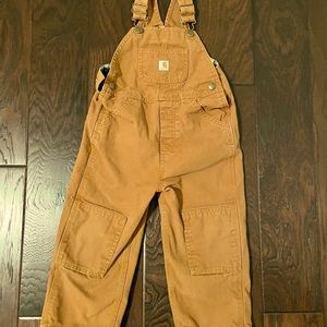 Carhatt 3T flannel lined overalls (bibs)